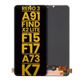 Ecrã OLED sem Aro para OPPO Reno 3 / A91 / Find X2 Lite / F15 / F17 / A73 4G / K7 5G (Recondicionado) (Todas as Cores)