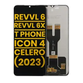 Ecrã LCD sem Aro para T-Mobile Revvl 6 / Revvl 6X 5G / T Phone / Cricket Icon 4 / Boost Mobile Celero 5G (2023) (Recondicionado) (Todas as Cores)