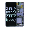 Inner Ecrã OLED com Aro para Samsung Galaxy Z Flip 5G (F707) (Service Pack) (Mirror Purple)