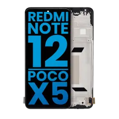 Ecrã LCD com Aro para Xiaomi Redmi Note 12 5G / Poco X5 (Aftermarket: Incell) (Todas as Cores)