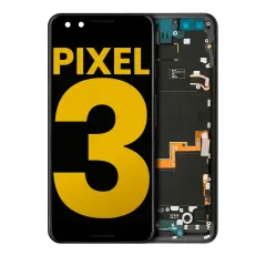 Ecrã OLED com Aro para Google Pixel 3 (Recondicionado) (Just Black)