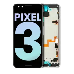 Ecrã OLED com Aro para Google Pixel 3 (OEM Original) (Clearly White)