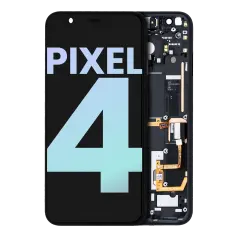 Ecrã OLED com Aro para Google Pixel 4 (OEM Original) (Clearly White Power Button)