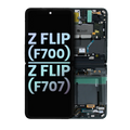 Inner Ecrã OLED com Aro para Samsung Galaxy Z Flip 4G (F700) (Service Pack) (Mirror Black)