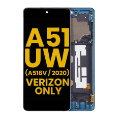 Ecrã OLED com Aro para Samsung Galaxy A51 5G UW (A516V / 2020) (Verizon 5G UW Frame Only) (Recondicionado) (Prism Bricks Blue)