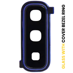 Câmara Traseira Lens With Cover Bezel Ring para Samsung Galaxy Fold 4G (F900) / Fold 5G (F907) (Astro Blue)
