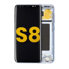 Ecrã OLED com Aro para Samsung Galaxy S8 (Recondicionado) (Coral Blue)