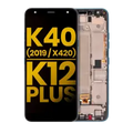 Ecrã LCD com Aro para LG K40 (2019 / X420) / K12 Plus (Recondicionado) (Blue)