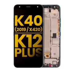 Ecrã LCD com Aro para LG K40 (2019 / X420) / K12 Plus (Recondicionado) (Blue)