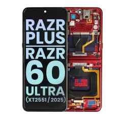 Main Ecrã OLED para Motorola Razr Plus / Razr 60 Ultra (XT2551 / 2025) (OEM Original) (Rio Red)