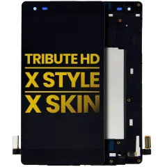 Ecrã LCD com Aro para LG Tribute HD (LS676) / LG X Style (K200 / L53BL / L56VL) / LG X Skin (F740) (Recondicionado) (Black)