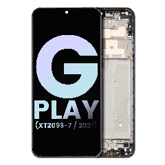 Ecrã LCD com Aro para Motorola Moto G Play (XT2093-7 / 2021) (OEM Original) (Flash Gray)