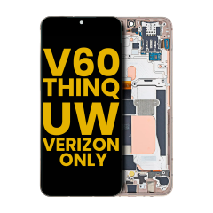 Ecrã OLED com Aro para LG V60 ThinQ 5G UW (Verizon Model) (Recondicionado) (Classy Blue / Gold Frame)
