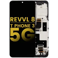 Ecrã LCD com Aro para T-Mobile Revvl 8 / T Phone 3 5G (Recondicionado) (Todas as Cores)