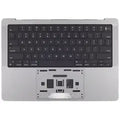 Palmrest with Battery and Keyboard (ANSI US) para MacBook Pro 14" A2442 (2021) / A2779 (2023) (OEM Original) (Cinzento Sideral)