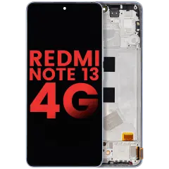Ecrã OLED com Aro para Xiaomi Redmi Note 13 4G (Compatível Plus) (Ice Blue)