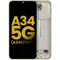 Ecrã OLED com Aro para Samsung Galaxy A34 5G (A346 / 2023) (Recondicionado) (Lime)