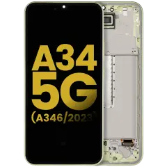 Ecrã OLED com Aro para Samsung Galaxy A34 5G (A346 / 2023) (Recondicionado) (Lime)
