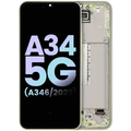 Ecrã OLED com Aro Compatible para Samsung Galaxy A34 5G (A346 / 2023) (Service Pack) (Lime)