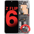 Inner Ecrã OLED com Aro Compatible para Samsung Galaxy Z Flip 6 5G (F741) (US & International) (Compatível Plus) (Silver Shadow)