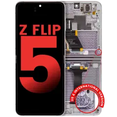 Inner Ecrã OLED com Aro Compatible para Samsung Galaxy Z Flip 5 5G (F731) (US & International) (Compatível Plus) (Lavender)