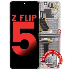 Inner Ecrã OLED com Aro Compatible para Samsung Galaxy Z Flip 5 5G (F731) (US & International) (Compatível Plus) (Cream)