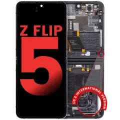 Inner Ecrã OLED com Aro Compatible para Samsung Galaxy Z Flip 5 5G (F731) (US & International) (Compatível Plus) (Graphite)