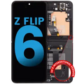 Inner Ecrã OLED com Aro Compatible para Samsung Galaxy Z Flip 6 5G (F741) (US & International) (Aftermarket) (Black)