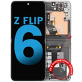 Inner Ecrã OLED com Aro Compatible para Samsung Galaxy Z Flip 6 5G (F741) (US & International) (Aftermarket) (Silver Shadow)