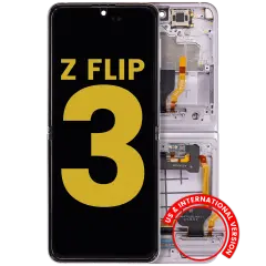 Inner Ecrã OLED com Aro para Samsung Galaxy Z Flip 3 5G (US & International) (Recondicionado) (Lavender)
