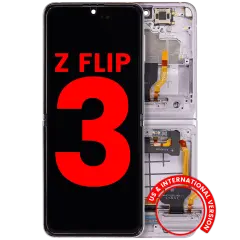 Inner Ecrã OLED com Aro Compatible para Samsung Galaxy Z Flip 3 5G (F711) (US & International) (Compatível Plus) (Lavender)