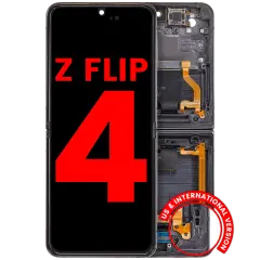 Inner Ecrã OLED com Aro Compatible para Samsung Galaxy Z Flip 4 5G (F721) (US & International Version) (Compatível Plus) (Graphite)