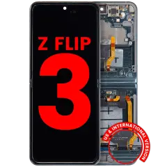 Inner Ecrã OLED com Aro Compatible para Samsung Galaxy Z Flip 3 5G (F711) (US & International) (Compatível Plus) (Green)