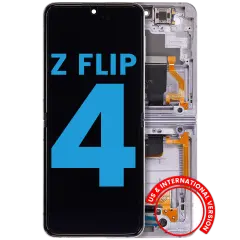 Inner Ecrã OLED com Aro Compatible para Samsung Galaxy Z Flip 4 5G (F721) (US & International Version) (Aftermarket) (Bora Purple)