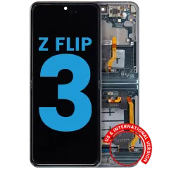 Inner Ecrã OLED com Aro Compatible para Samsung Galaxy Z Flip 3 5G (F711) (US & International) (Aftermarket) (Green)