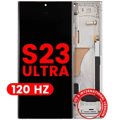 Ecrã OLED com Aro para Samsung Galaxy S23 Ultra (US & International) (Aftermarket Pro) (120Hz) (Cream)