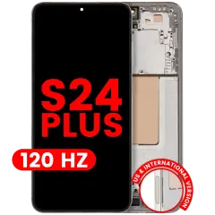 Ecrã OLED com Aro para Samsung Galaxy S24 Plus 5G (US & International Version) (Compatível Plus) (120Hz) (Amber Yellow)