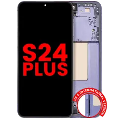 Ecrã OLED com Aro Compatible para Samsung Galaxy S24 Plus 5G (US & International Version) (Compatível Plus) (Cobalt Violet)