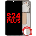 Ecrã OLED com Aro Compatible para Samsung Galaxy S24 Plus 5G (US & International Version) (Compatível Plus) (Amber Yellow)
