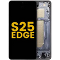 Ecrã OLED com Aro para Samsung Galaxy S25 Edge (Recondicionado) (Titanium Jetblack)
