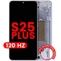 Ecrã OLED com Aro para Samsung Galaxy S25 Plus 5G (US & International Version) (Compatível Plus) (120Hz) (Icy Blue)