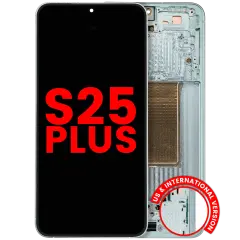 Ecrã OLED com Aro para Samsung Galaxy S25 Plus 5G (US & International Version) (Compatível Plus) (Mint)