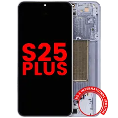 Ecrã OLED com Aro para Samsung Galaxy S25 Plus 5G (US & International Version) (Compatível Plus) (Icy Blue)