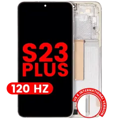 Ecrã OLED com Aro para Samsung Galaxy S23 Plus (US & International) (Compatível Plus) (120Hz) (Cream)