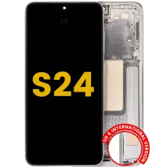 Ecrã OLED com Aro para Samsung Galaxy S24 5G (US & International Version) (Recondicionado) (Amber Yellow)
