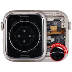 Housing Assembly Compatible para Watch Series 9 (45MM) (OEM Usado: Grau A) (Cellular Version) (Aluminum / Starlight)