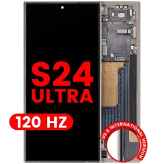 Ecrã OLED com Aro para Samsung Galaxy S24 Ultra (US & International Version) (Compatível Plus) (120Hz) (Titanium Gray)
