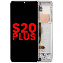 Ecrã OLED com Aro para Samsung Galaxy S20 Plus 5G (Compatível Plus) (Cloud White)