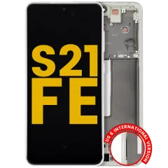 Ecrã OLED com Aro para Samsung Galaxy S21 FE 5G (US & International) (Recondicionado) (Olive Green)