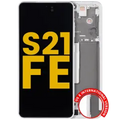 Ecrã OLED com Aro para Samsung Galaxy S21 FE 5G (US & International) (Recondicionado) (White)